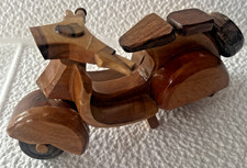 Vintage Wooden Handcrafted Handmade Antique Classic Scooter  12