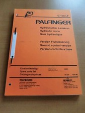 Spare parts list Palfinger G100 LF hydraulic loader crane 1994 hallway control crane 