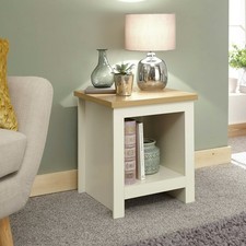 GFW Lancaster Side Table - Cream | Wooden Lamp Table Living Room Furniture