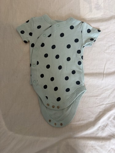 George blue and black polka - and,