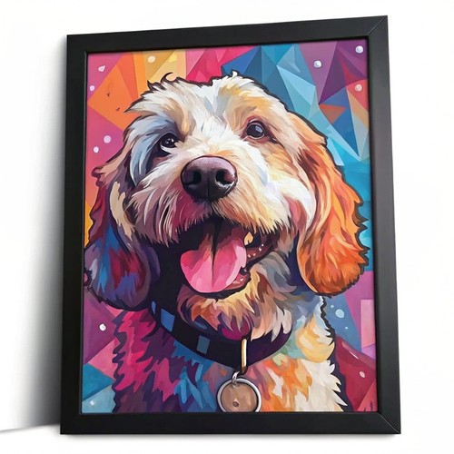 Happy cockapoo print wall art - cockapoo,