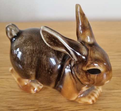 Vintage miniature brown - , rabbit
