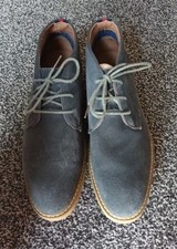 Mens PETER WERTH LONDON suede desert boots - GREY - size UK 8 - VGC 