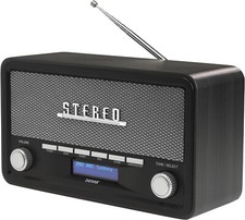DAB+  FM Radio Bluetooth Denver DAB-18 Vintage Style Stereo Real Wood Cabinet