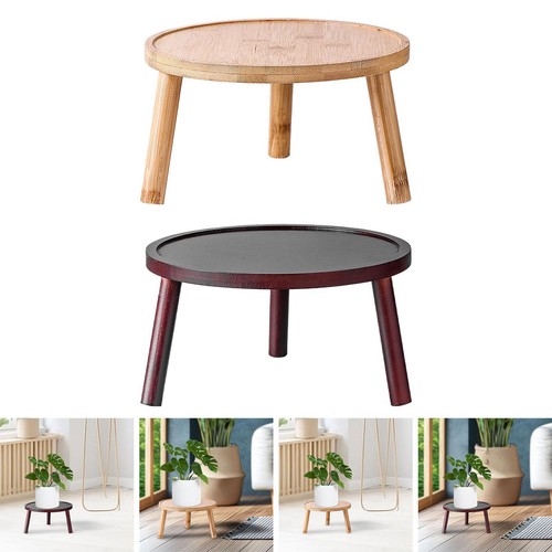 Wooden stool plant stand - wooden,