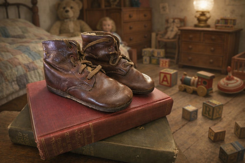 Pair vintage antique brown - vintage,