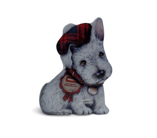 Walkers scottie dog tin made - dog,