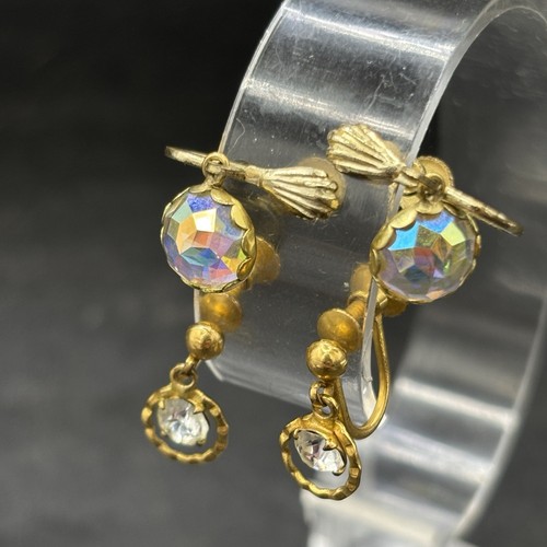 Screw back earrings two pairs - earrings,