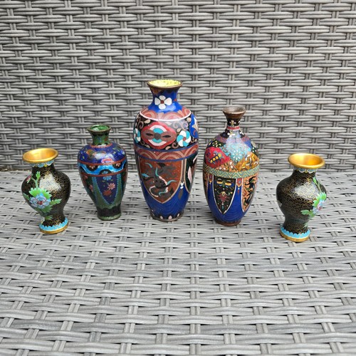 Antique cloisonne vases - antique,