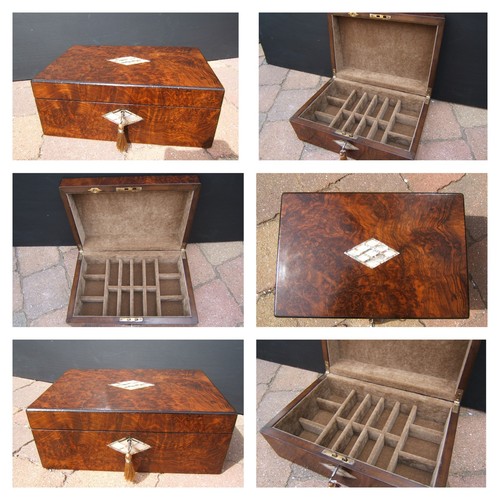 19c antique burr - antique, walnut