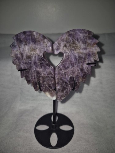 Purple amethyst heart shaped - purple,