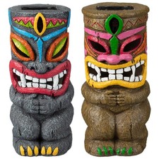 New solar powered tiki statue - new,