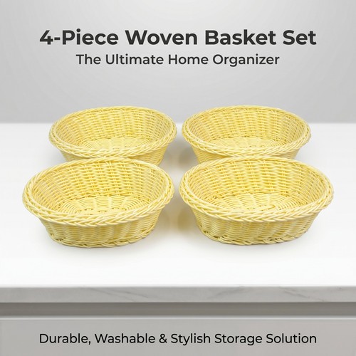 Wicker woven bread baskets - woven,