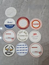 Vintage Airline Drinks Mats X 10. Danair Monarch Calair Aviogenex BM Air2000