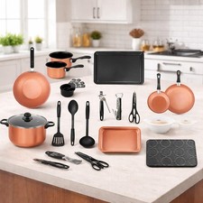 Copper 21pc Kitchen Cookware