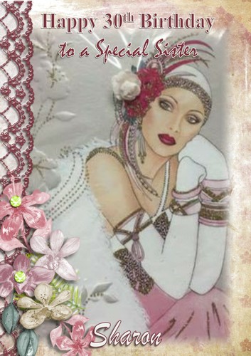 Personalised birthday card art - card,