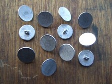 Pewter buttons 15mm flat with