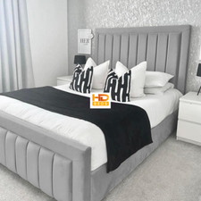 Plush Velvet Diva Panel Bed