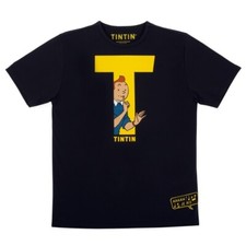 Tintin T Yellow & Black T Shirt Size X Large. Official Merchandise. New Stock
