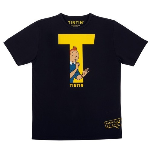Tintin yellow black t - black,