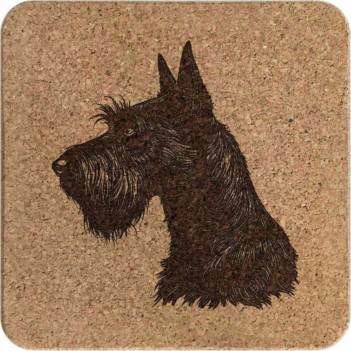 Scottish terrier square - square, cork