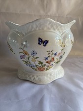 Aynsley Cottage Garden Plant Pot Indoor Planter Butterflies Fine Bone China