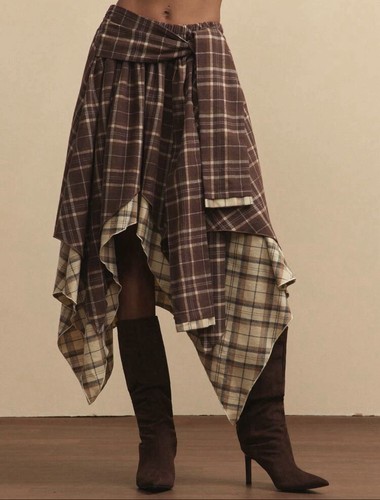 Skirt high rise loose - loose, knot