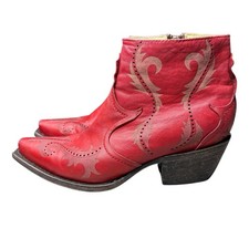 Corral Red Ankle Boots Womens