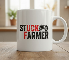 Stuck Farmer Tractor Mug Funny
