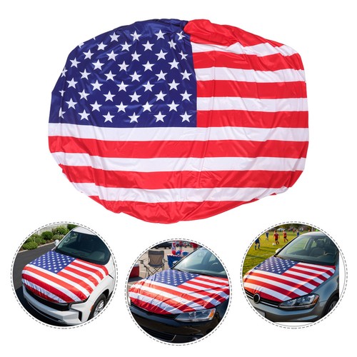 American flag hood cover - american,