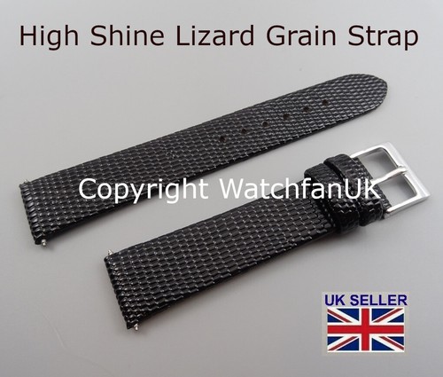 High shine leather watch - watch, strap
