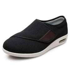 Mens Slip-On Diabetic Shoes Easy-On Wide Fit Shoes - Black. Rapid Delivery