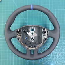 RETRIMMED Renault Clio Mk3 Steering Wheel BLUE Marker + BLACK Stitching OEM+