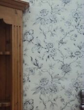 Shabby Chic Design Studio - Jardin Flower Black Toile - Smooth Wallpaper -173102