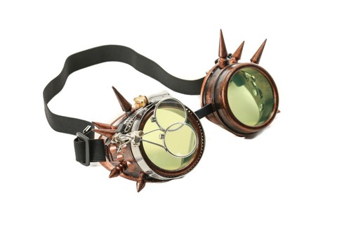 Steampunk copper goggles spike - copper,