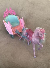 Barbie Doll Swan Lake Lila Unicorn & Carriage Playset Rare Vintage Set