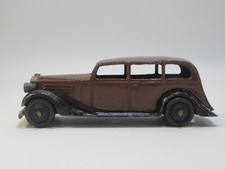 DINKY TOYS VAUXHALL SALOON NO. 30D BROWN BODY & BLACK CHASSIS - ALL ORIGINAL