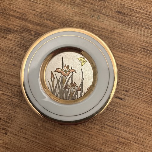 Chokin plate 24k gold edged - plate,
