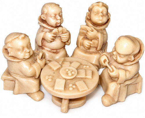 Vintage resin monks - vintage,