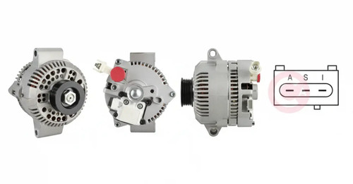 Alternator with ribbed belt - alternator,