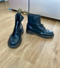 Womens Navy Leather Dr Martens
