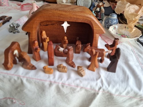 Hand carved wooden - wooden, nativity