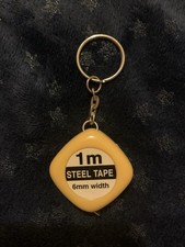 1 Metre Mini Steel Tape Measure Novelty Keyring