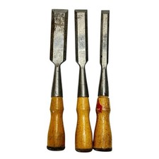 Vinatge Wood Handle Bevel Edge