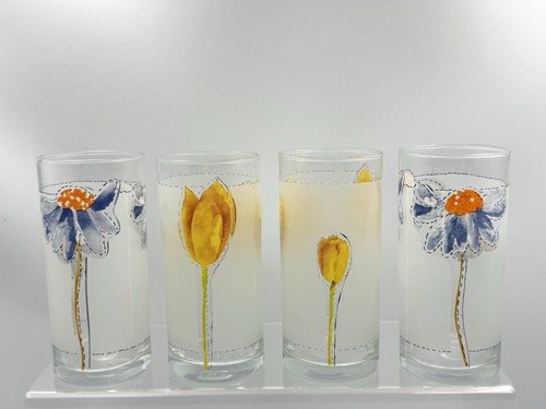 Floral frosted glass - floral,