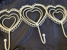 Metal Heart Triple Wall Hooks