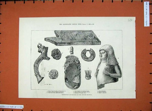 Old antique print - print, 1883