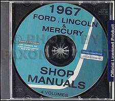 1967 Mercury Shop Manual CD Monterey Montclair Parklane Marquis Marauder Repair