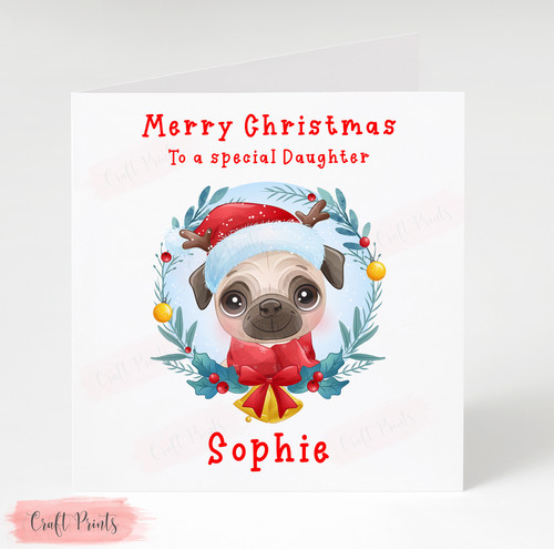 Personalised cute pug - personalised,