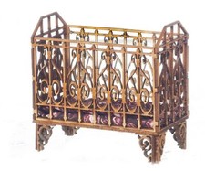 Dolls House Ornate Crib Cot